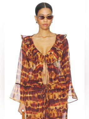 NWT Leslie Amon Olivia top in tie dye